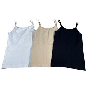 Shapermint Essentials 3 Pack Womens XL Shaping Camisoles White Beige Black EUC